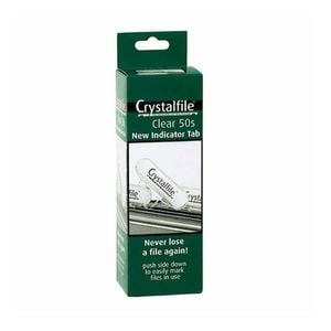 Crystalfile Index Tabs Clear 50pk (Round)