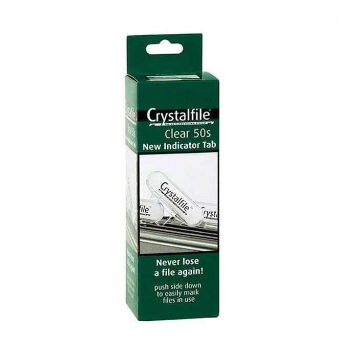 Crystalfile Index Tabs Clear 50pk (Round)