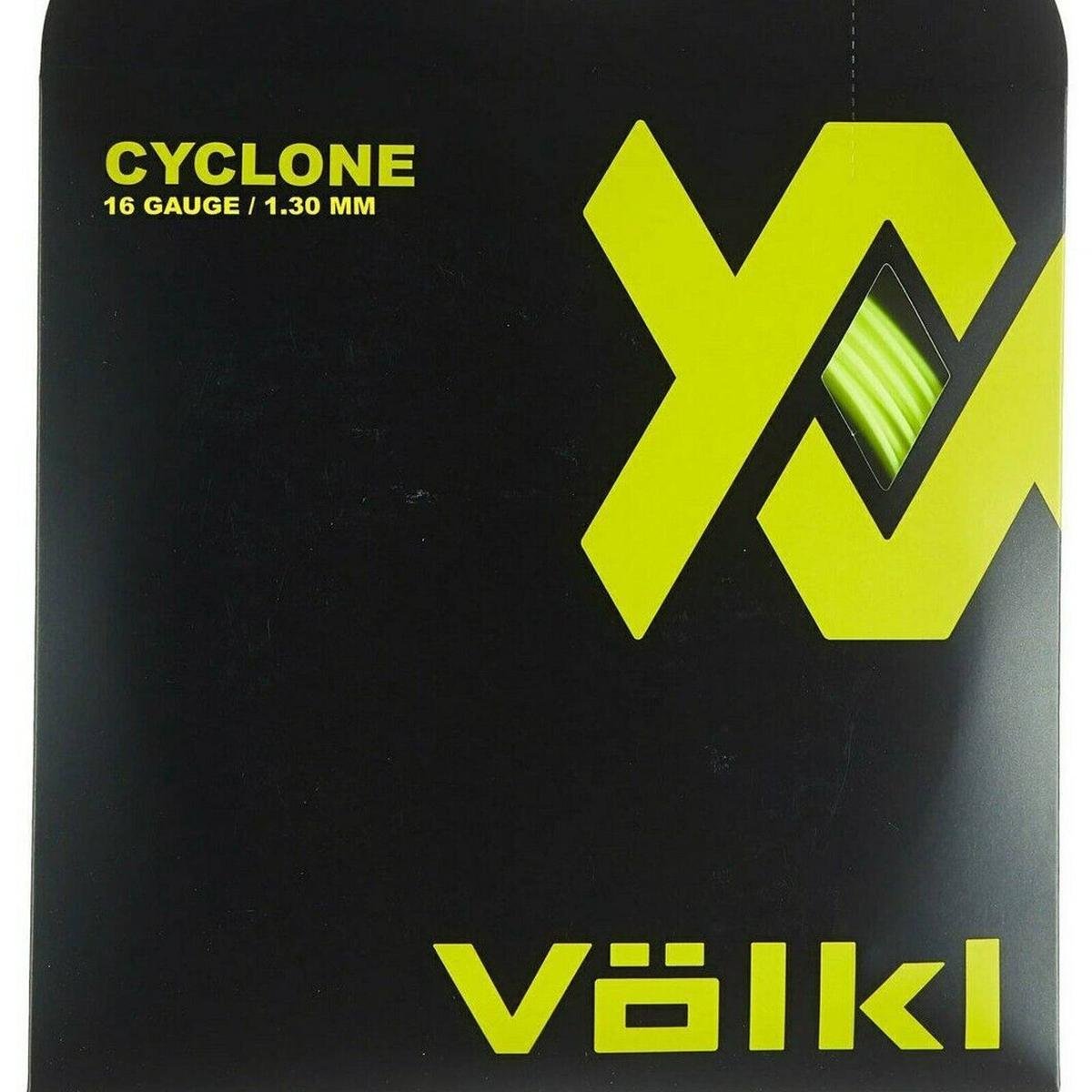 1 Pack Volkl Cyclone 16g/1.30mm Tennis Racquet Strings Neon Yellow ...