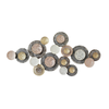 P&P Multi-Tone Abstract Metal Wall Art with Textured Circular Layered Design