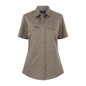 Citeco Size 8 Khaki Womens Short Sleeve Shirt