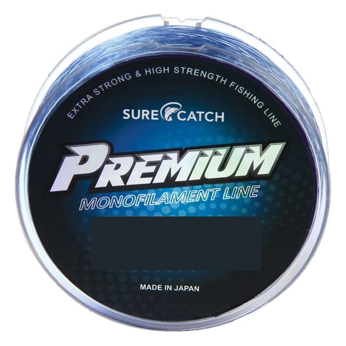 300m Spool of Surecatch Premium Monofilament Fishing Line - Blue Mono Line [Breaking Strain: 12lb]