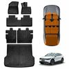 Floor Mats Boot Liner Set For Zeekr 7x 2025-onwards All Weather Heavy Duty Car Trunk Cargo Kick Back Seat Protector Cover