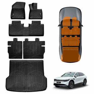 Floor Mats Boot Liner Set For Zeekr 7x 2025-onwards All Weather Heavy Duty Car Trunk Cargo Kick Back Seat Protector Cover