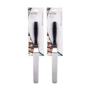 2pk Appetito Stainless Steel Offset Icing Spatula W/ Ergonomic Handle 20cm