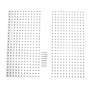 StorEase 609 x 304mm White Wall Storage System Metal Peg Board - 2 Pack