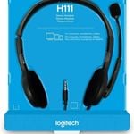 Logitech H111 Strereo Headset (Single 3.5mm Jack) Cable length: 7.71 ft (2.35 m)  2-Year Limited Hardware Warranty