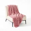 Soga 150x200cm Pink Flannel Polyester Throw Blanket
