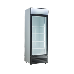 Exquisite One Glass Door Upright Display Refrigerators White 400 Litre