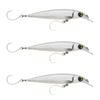 3x Rapala 12cm Saltwater X Rap Long Cast Sink Minnow Fishing Lures - Ghost