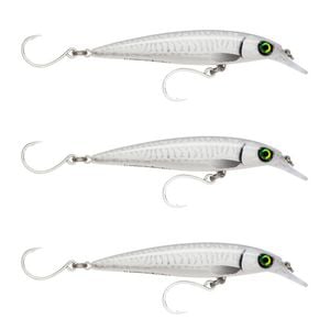 3x Rapala 12cm Saltwater X Rap Long Cast Sink Minnow Fishing Lures - Ghost