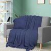 Dreamz Knitting Throw Blanket Cushion Set Pillow Tassel Fringe Sofa Bed Rug