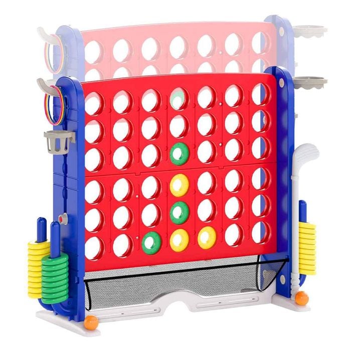 Costway Giant Connect 4 In A Row Jumbo 4-to-score Board Game Set Red