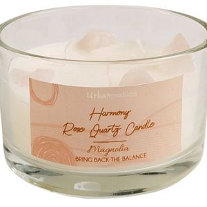 Urban Harmony Amethyst 11cm Crystal Glass Candle Soy Blend Wax - Pink