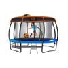 Kahuna 14ft Trampoline Free Safety Net Spring Pad Mat Roof Cover With Basketball Orange/blue