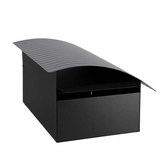 Sandleford Black Surf  Post Mounted Letterbox