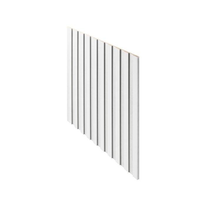2400 x 1200mm 12mm Lining Panel White MDF Primed French Stripe 30mm - 2400mm