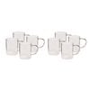 2x 4pcCoffee Culture Ivy 420ml Glass Single Wall Hot/Cold Drink Mug Set Clear