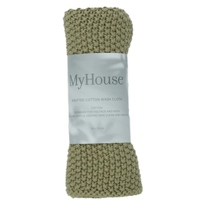 Knitted Wash Cloth Pistachio 30x25cm Myhouse