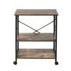 Sherwood Rustic Kitchen Island Trolley Brown 60x40x72.5cm