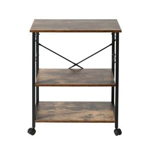 Sherwood Rustic Kitchen Island Trolley Brown 60x40x72.5cm