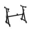 Alpha Piano Stand Heavy Duty Adjustable with Lockable Wheels Z-Stand Black