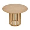 Design Square Ximena Round Wooden Kitchen Dining Table 110cm Oak