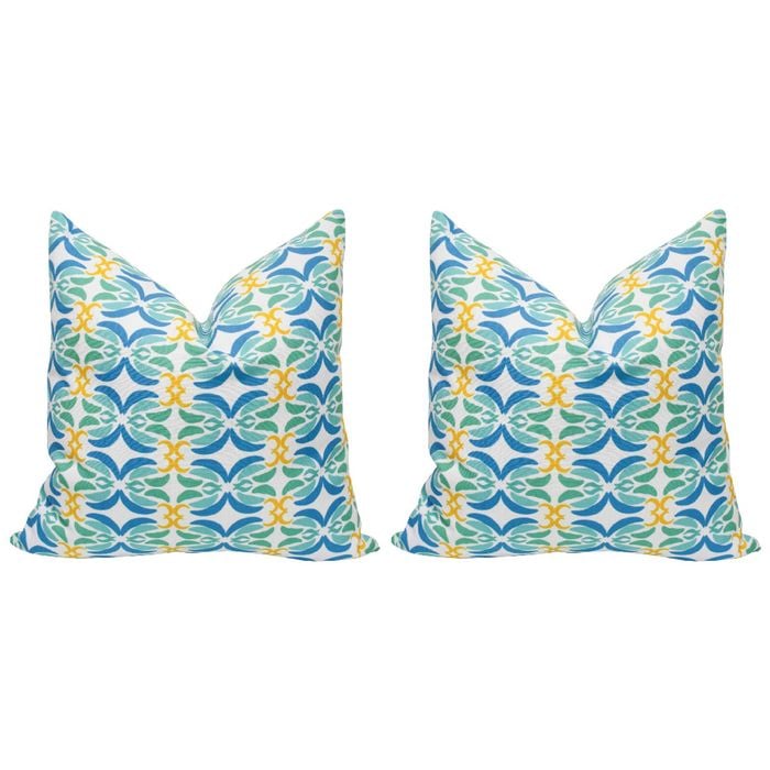 2PK LVD Jaded Polylinen Cushion Pillow 50x50cm - Square