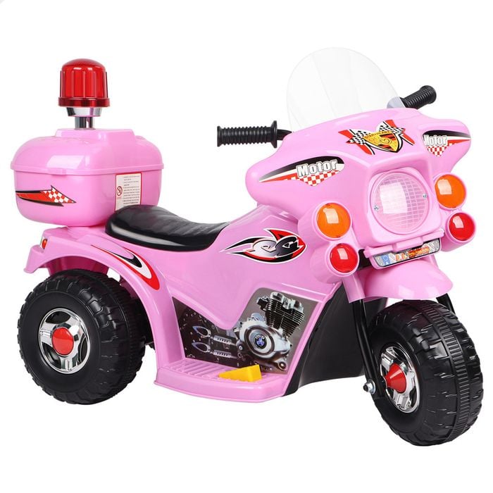 ALFORDSON Ride On Car Kids Police Motorcycle Pink