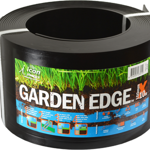 Icon Plastics 150mm x 10m Garden Edge - Black