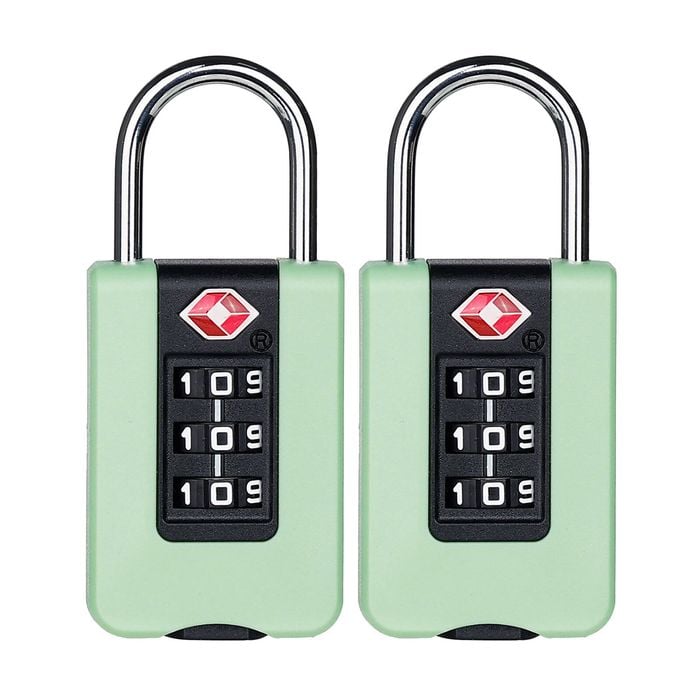 Syneco Mint Green TSA ABS Combination Padlock - 2 Pack