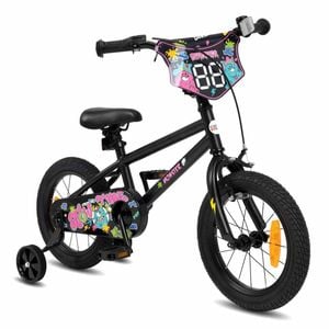 Costway 35cm Kid Bike Adjustable Bicycle Training Wheel Balance Black