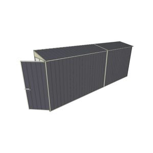 Build-a-Shed 0.8 x 5.2 x 2m Hinged Door Tunnel Shed - Grey