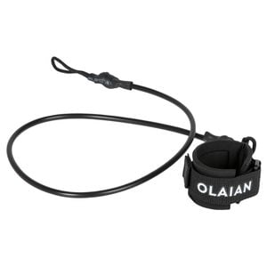 Decathlon - 100 Bodyboard Wrist Leash For Beginners - Black - One Size