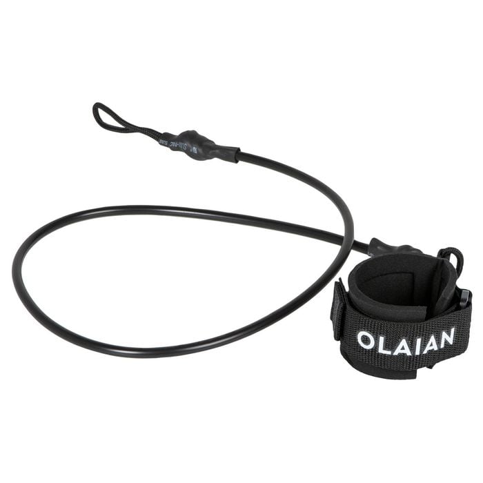 Decathlon - 100 Bodyboard Wrist Leash For Beginners - Black - One Size