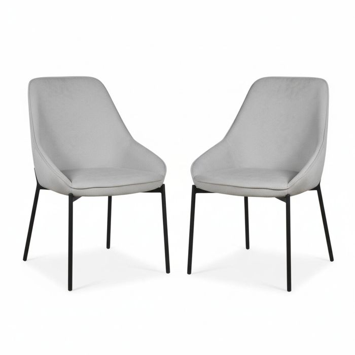 Dorris 2pc Set Dining Chair Light Grey