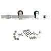 Rolltrak  2000 x 40 x 6mm Satin Nickel Top Fix Barn Door Track Set