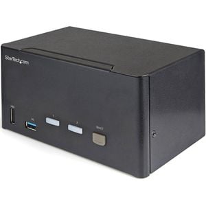StarTech.com KVM Switchbox - TAA Compliant - 2 Computer(s) - 1 Local User(s) - 8 x USB - 9 x DisplayPort - Desktop