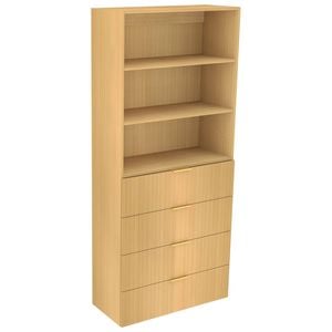Lugna 2048 x 900 x 380mm Sand 2 Adjustable Shelf 4 Drawer Robe Insert