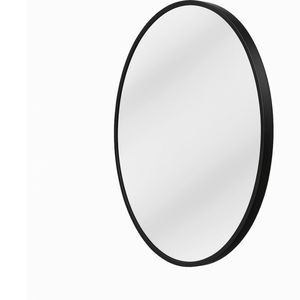 Urban Style Reflections Round Mirror Contemporary Home Decor Black 80cm