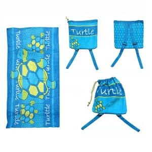 Kids Beach Towel N Bag Turtle 75 x 150 cm