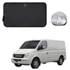Front Windscreen Sun Shade for LDV V80 Van 2013 - Current - XL 160 x 100 cm - Black