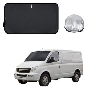 Front Windscreen Sun Shade for LDV V80 Van 2013 - Current - XL 160 x 100 cm - Black
