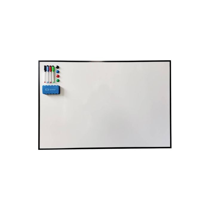 Quartet Magnetic 60x90cm Whiteboard w/ Markers/Magnets/Eraser Silver/White