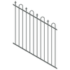 ProtectorAl 0350-1200W x 1200H Monument Loop & Spear Top Pool Fence Panel Raked 16-30º