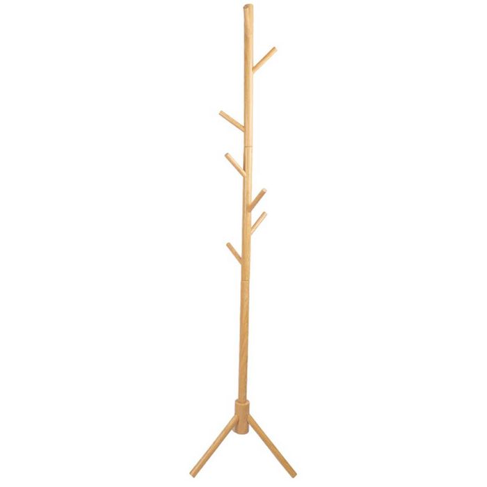 SplendidLiving 176cm Coat Hat Rack Stand Natural Solid Wood