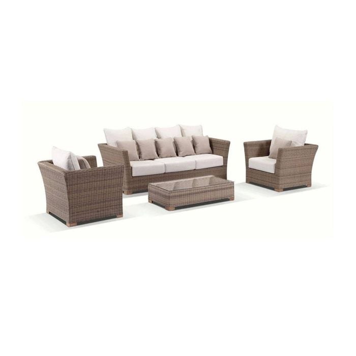 Coco 3+1+1 Seater Outdoor Wicker Lounge With Coffee Table