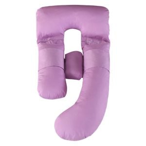 Catzon U-shaped Pregnancy Pillow Side Sleeping Belly Support-purple