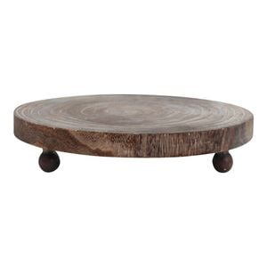 LVD Paulownia Wood 34cm Trivet Kitchen/Dining Round Stand XL - Mocha