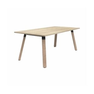 Olg Plantation Boardroom Table 4 Leg Solid Oak Frame New Oak Smooth Top L2100mm X W900mm